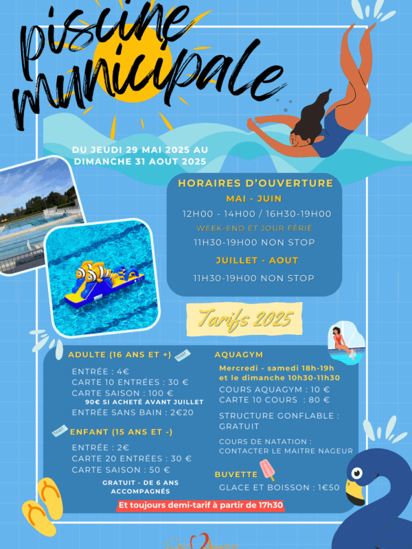 Affiche Piscine 2025
