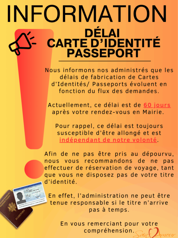 Délai CNI - passeport