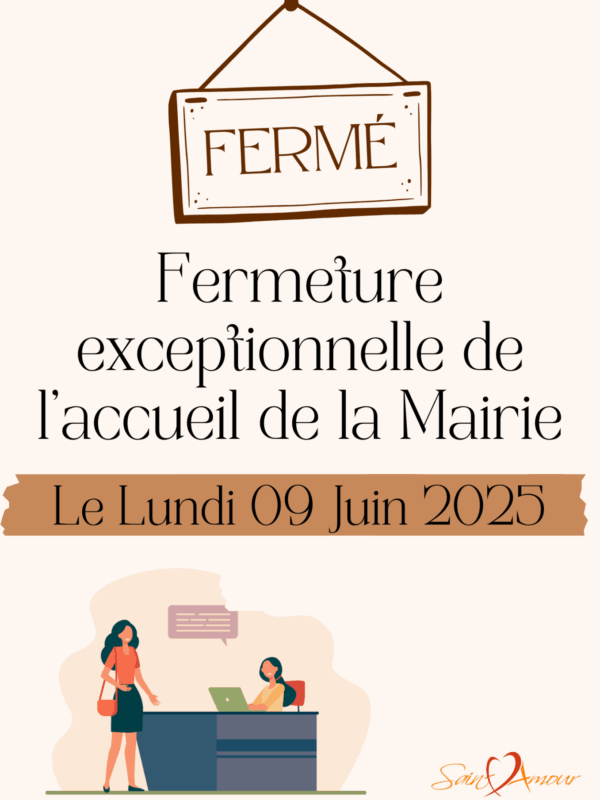 Fermeture de l’accueil lundi 9 juin