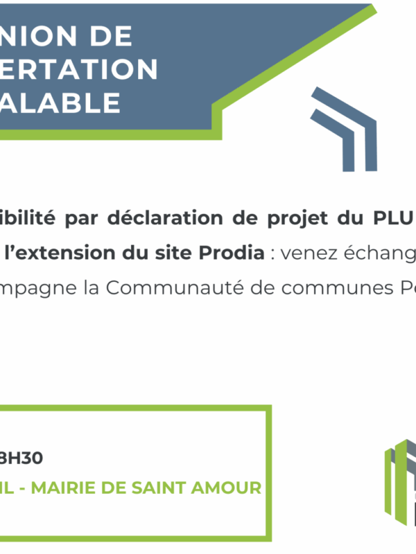 Reunion de concertation préalable - extension du site Prodia