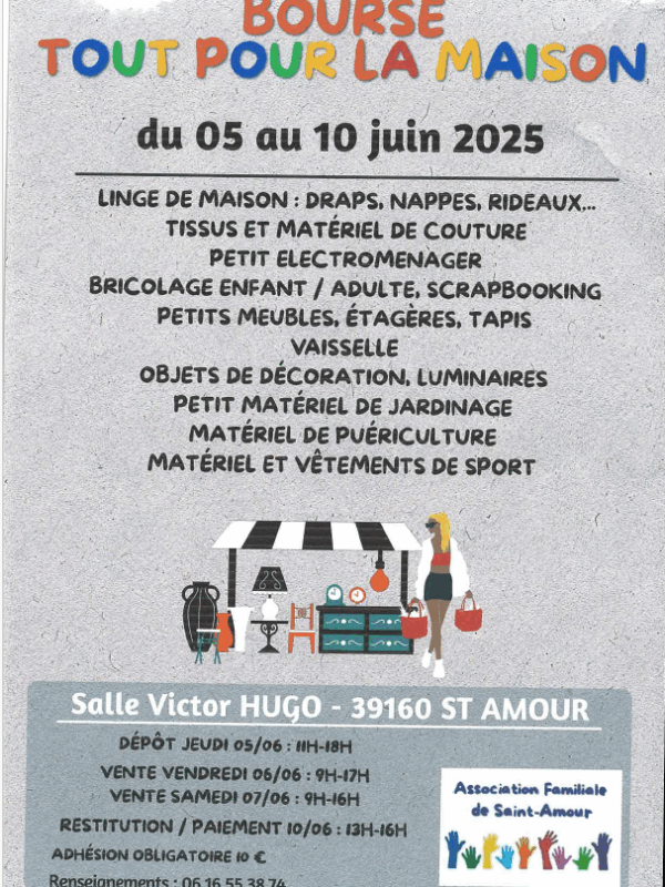 bourse tout pour la maison - 05 au 10.06